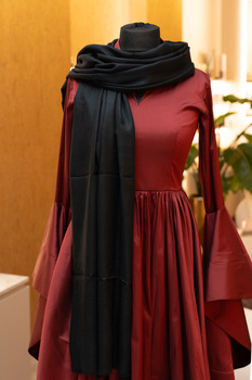 PASZMINA KASZMIROWA MONOCOLOR CZARNA