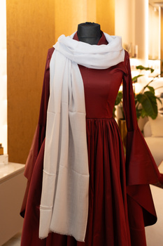 Paszmina kaszmirowa monocolor beż piaskowy